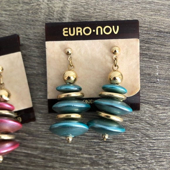 Vtg Pink and Blue Earrings Sets - Picture 4 of 10